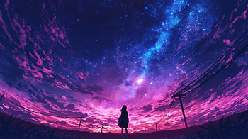 Anime Girl Watching The Scenery, anime-girl, anime, artist, artwork, digital-art, pixiv HD wallpaper