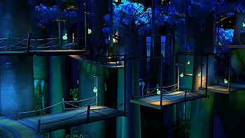 Mazuri Night, blue, light bulb, treehouse, night, Sega, video game, Sonic Unleashed HD wallpaper