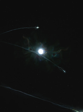 Abstract, Art, Stars, Moon, Sparks, Beams, Rays HD phone wallpaper