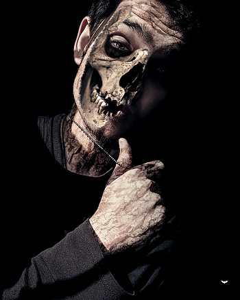 Skull, broken, asthetics, skeleton, negatives, stressed, sad, depressed HD phone wallpaper