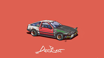 Toyota Ae86, toyota, cars, minimalism, minimalist, artwork, artist, digital-art, art, artstation HD wallpaper