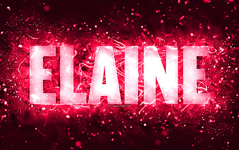 Happy Birtay Elaine, , pink neon lights, Elaine name, creative, Elaine Happy Birtay, Elaine Birtay, popular american female names, with Elaine name, Elaine HD wallpaper