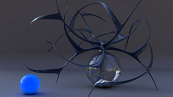 Background, Shine, Light, 3D, Neon, Glass, Ball HD wallpaper