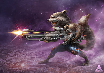 Rocket Raccoon, rocket-raccoon, digital-art, artist, artwork HD wallpaper