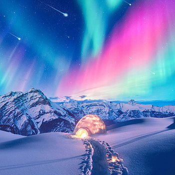 Snow Winter Iceland Aurora Northern Lights, aurora, northern-lights, snow, winter, nature HD phone wallpaper