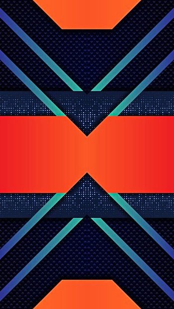 blue orange material, digital, triangles, modern, shapes, texture, design, geometric, layers, abstract, lines HD phone wallpaper
