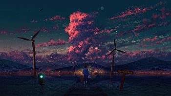 One Last Time, anime-girl, anime, artist, artwork, digital-art, pixiv HD wallpaper