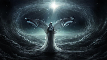 Divine messenger, cloud, sky, light, fantasy, angel HD wallpaper