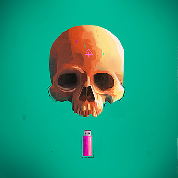 Art, Flash, Skull, Skeleton, Flash Drive HD phone wallpaper