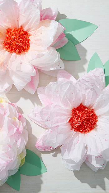 Paper Flowers, Paper Flowers Background HD phone wallpaper