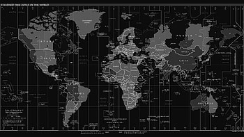 Dark Time Zone World Map HD wallpaper
