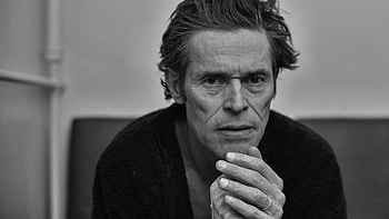 Willem Dafoe, Actor, Black and white, Face portrait HD wallpaper