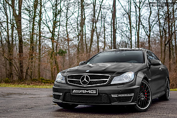 Cars, Lights, Headlights, Coupe, Mercedes-Benz C63 Amg HD wallpaper