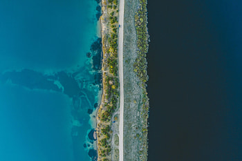 Nature, Water, View From Above, Road HD wallpaper