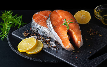 Salmon Steak, fish, food, steak, salmon HD wallpaper