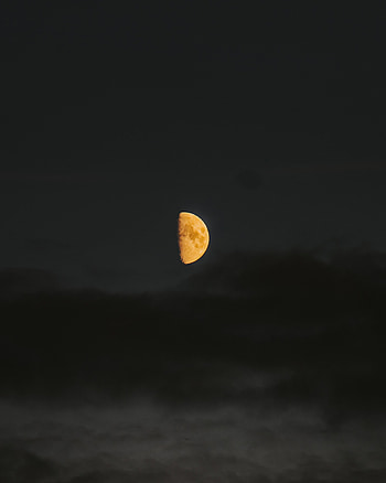 Sky, Universe, Night, Clouds, Moon, Dark HD phone wallpaper