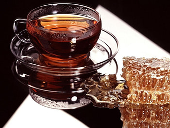 HONEYCOMB & TEA, cups, still life, tea, break, , coffee, honey, drinks HD wallpaper