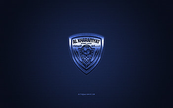 Al Kharaitiyat SC, Qatar football club, QSL, blue logo, blue carbon fiber background, Qatar Stars League, football, Doha, Qatar, Al Kharaitiyat SC logo HD wallpaper