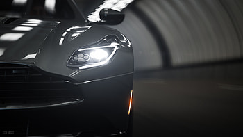 Sports, Aston Martin, Cars, Close-Up, Front View, Grey, Sports Car, Headlight, Aston Martin Db11 HD wallpaper