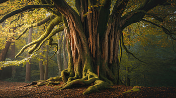 Majestic Ancient Tree in Forest - Ultra, tree, forest, moss, nature HD wallpaper