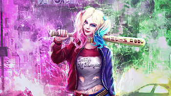 Artwork Harleyquinn, harley-quinn, superheroes, artwork, artist, artstation HD wallpaper