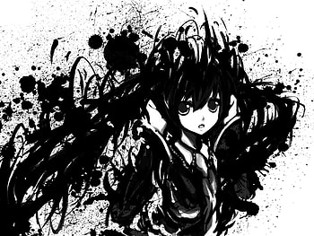 Dark Miku, miku, black, anime, vocoloid, innocent, other HD wallpaper