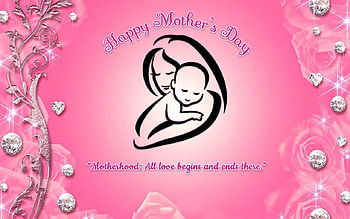 Happy Mother's Day, motherhood, quote, baby, Mom, Mother, Happy Mothers Day, Mothers Day, hearts, Spring, diamonds HD wallpaper