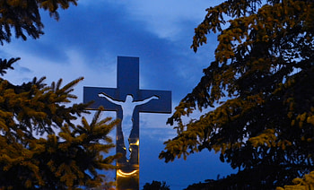 Beautiful Cross, Steel, graphy, Architecture, Cross, Trees, Religious, Sky HD wallpaper
