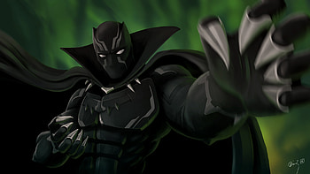 Wakanda King, black-panther, superheroes, artwork, digital-art, behance HD wallpaper