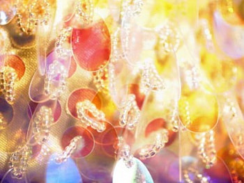 Red and Yellow Crystals, crystals, beads, yellow, red, glass HD wallpaper