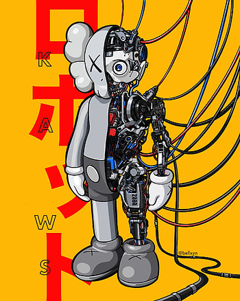 robot kaws illustration (IG. Kaws , Kaws , Graffiti , Cool Kaws HD phone wallpaper