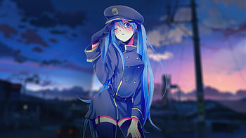 Anime Girl Bluehair , anime-girl, anime, artist, artwork, digital-art HD wallpaper