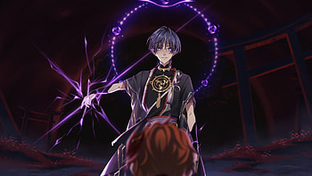 Short Hair Purple Eyes Tartaglia Childe Genshin Impact HD wallpaper