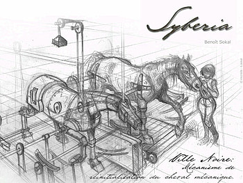 Syberia, kate, sketch, horses HD wallpaper