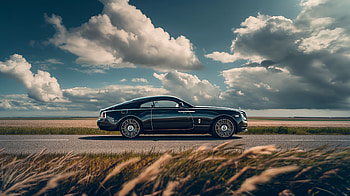Rolls-Royce Spectre - Midnight Black Coupe | Quad, Rolls-royce Spectre, vehicle, car, black car HD wallpaper