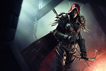 World of WarCraft WoW Archers Warriors Sylvanas Windrunner Armor Games warrior fantasy HD wallpaper