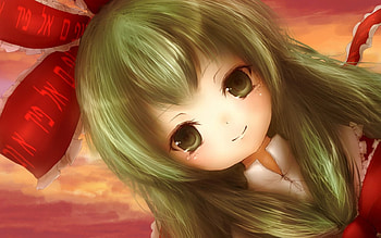 Touhou, Crying, Amazing, Kagiyama, Manga, Chibi, Green Hair, Green Eyes, Cute, Smile, Hina, Beautiful, Gorgeous, Sad, Ribbon, Emotional, Anime Girl, Upset, Bow, Lovely, Awesome, Anime, Pretty, Cry, Sweet HD wallpaper