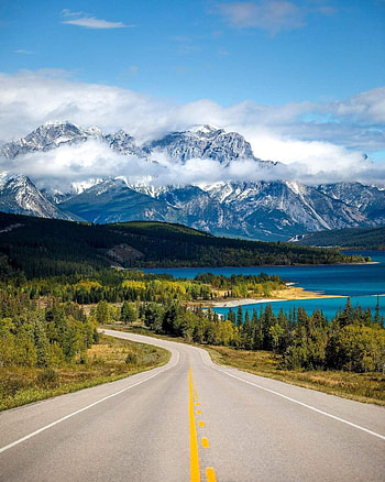 Road in Canada, cloud, sky HD phone wallpaper