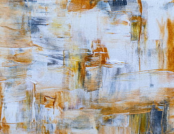 Vibrant abstract painting showcasing expressive brushstrokes in warm earth tones, perfect for modern decor. HD wallpaper