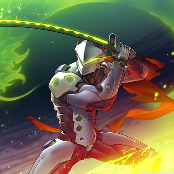 Genji collection, Ryan Anderson's creations, Stunning art, Overwatch hero HD phone wallpaper