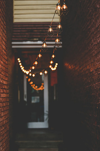 Fairy lights graphy, Inviting ambiance, Dazzling visuals, Enchanting glow HD phone wallpaper