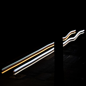 Dark, Lines, Long Exposure, Stripes, Streaks, Glow HD phone wallpaper