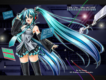 Hatsune Miku, glow, awesome, uniform, artistic, nice, digital, cg, hatsune, sexy, outfit, white, art, twintail, thigh highs, hot, girl, headset, singer, aqua, star, anime girl, anime, pretty, light, virtual, stockings, blue, black, song, heads, leggings, cute, vocaloid, beauty, miku, music, vocaloids, thighhighs, sun, program, skirt, beautiful, diva, tie, pink, cool, space, idol, micro HD wallpaper