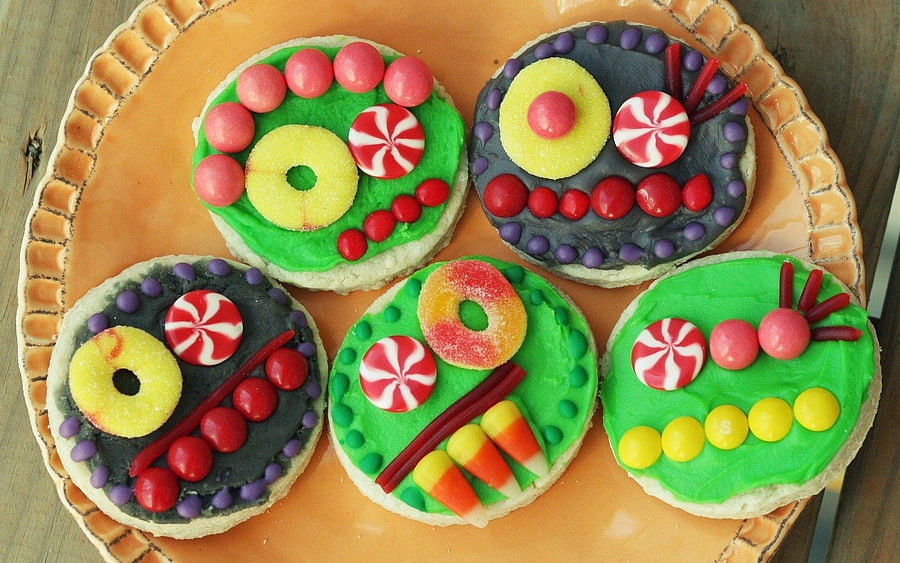 Food, Cookies, Multicolored, Colorful, Bakery Products, Baking, Faces, Original HD wallpaper