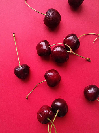 Sweet Cherry, Food, Background, Cherry, Pink, Fruit HD phone wallpaper