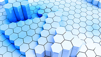 pics best 3d polygon hexagon pattern blue quality background HD wallpaper
