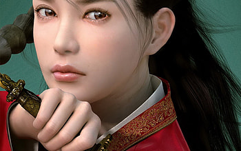 Ninja Girl, dreamer, ninja, cute, tear, digital art, grace, beauty, cg, , lips, sensual, female, stunning, digital painting, eyes, chinese, girl, beautiful, lip, sad, fantasy, pretty, face, lovely, hair, eye HD wallpaper