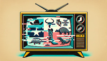 Retro TV Western Theme, Texas, vintage TV, glitch art, Wildlife HD wallpaper