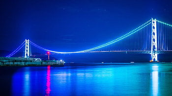 Akashi Kaikyo Bridge , , Japanese bridge, Beautiful backdrop HD wallpaper