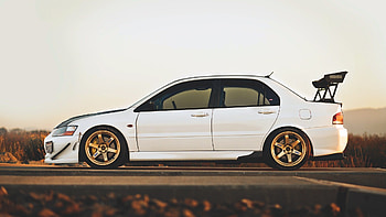 Evo IX Side View, Lancer Evo HD wallpaper